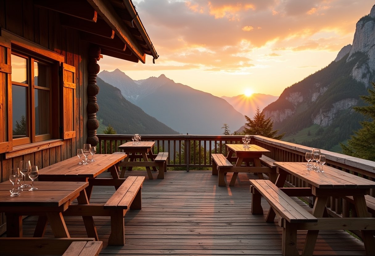 KI Sonnenterrasse Sonnenuntergang
